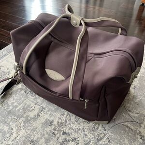 Samsonite Duffel Bag in Plum with Light Gray Trim